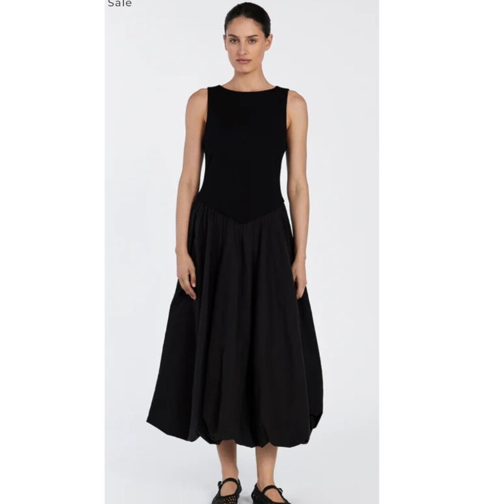 DISSH James Black Bubble Midi Dress Size 2 - NWT